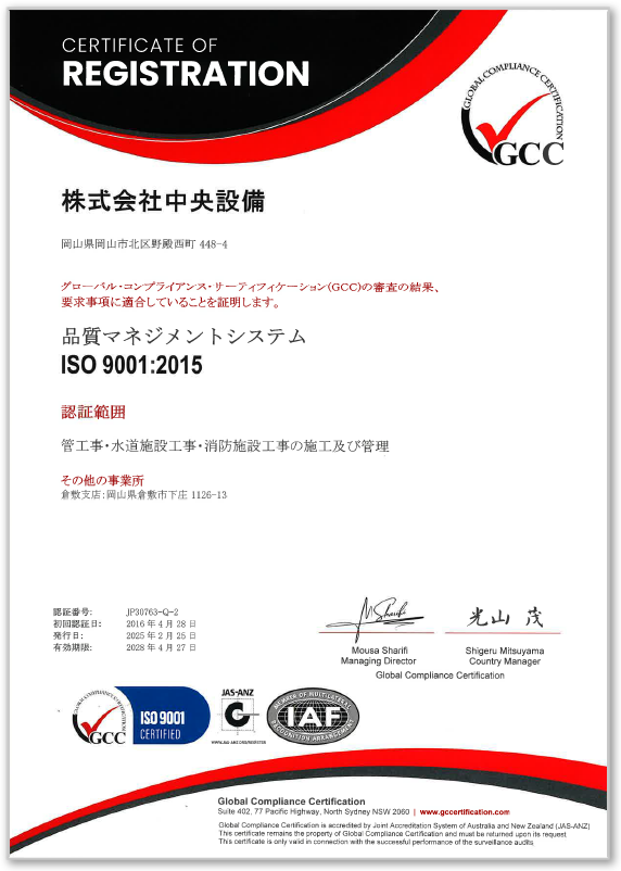 ISO 9001品質マネジメント